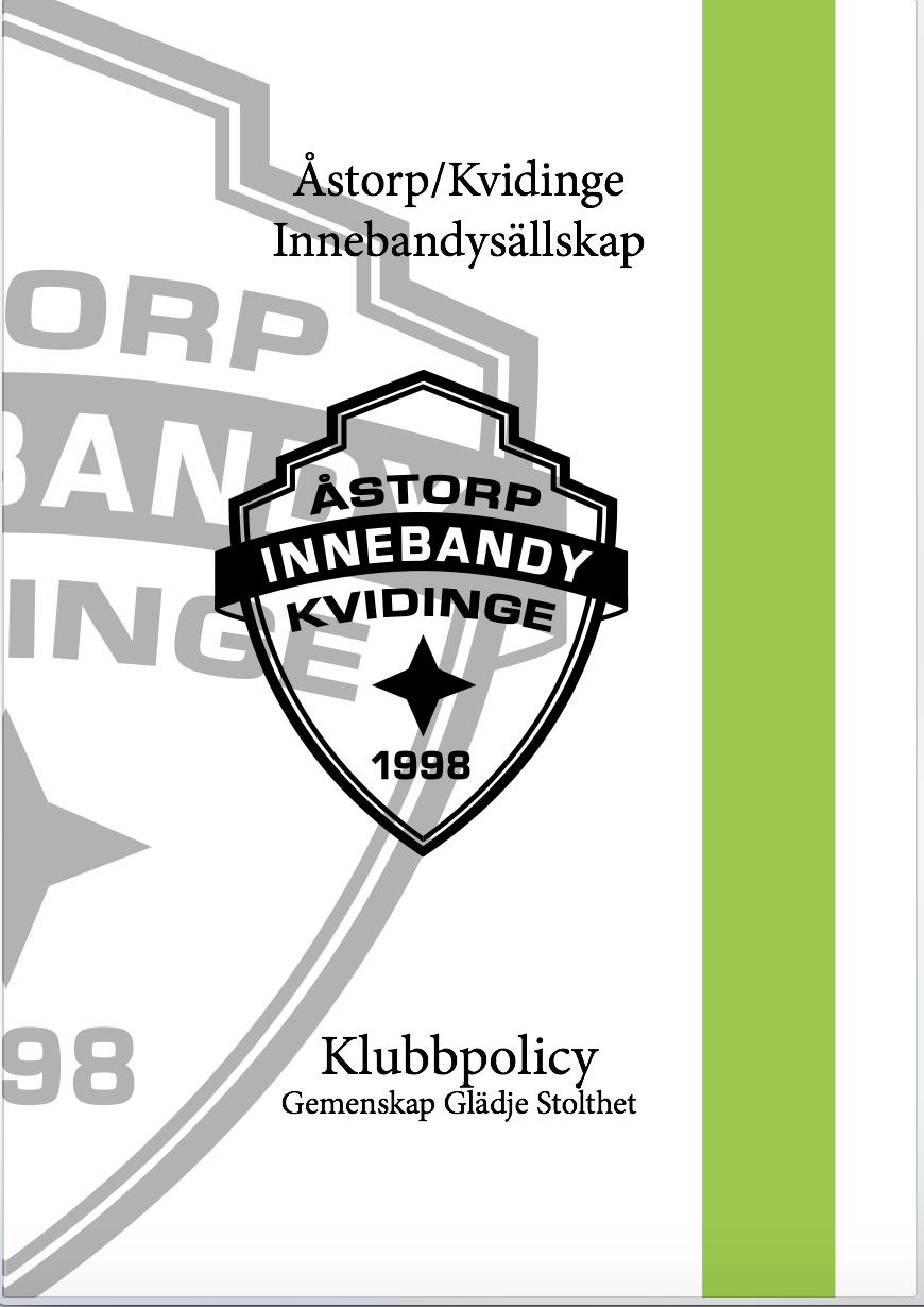 Broschyr - Klubbpolicy Gemenskap Glädje Stolthet