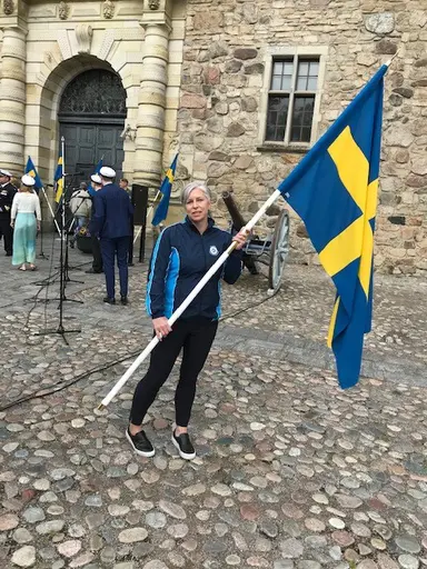 Helena Frisk Wesström och Anna Lekberg representerade föreningen vid slottet.