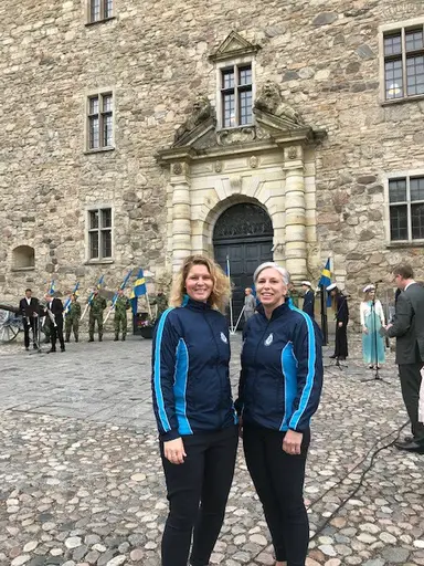 Helena Frisk Wesström och Anna Lekberg representerade föreningen vid slottet.