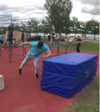 Freerunning/Parkour på Föreningsdagen vid Näset och Boforsudden