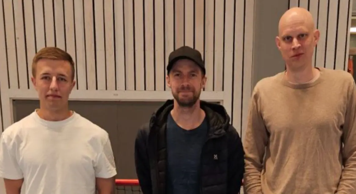 Ny ledarstab i Tibro IBK’s herrlag. Från vänster Axel Lindberg, Markus Franzén och Patrik Blomqvist.
