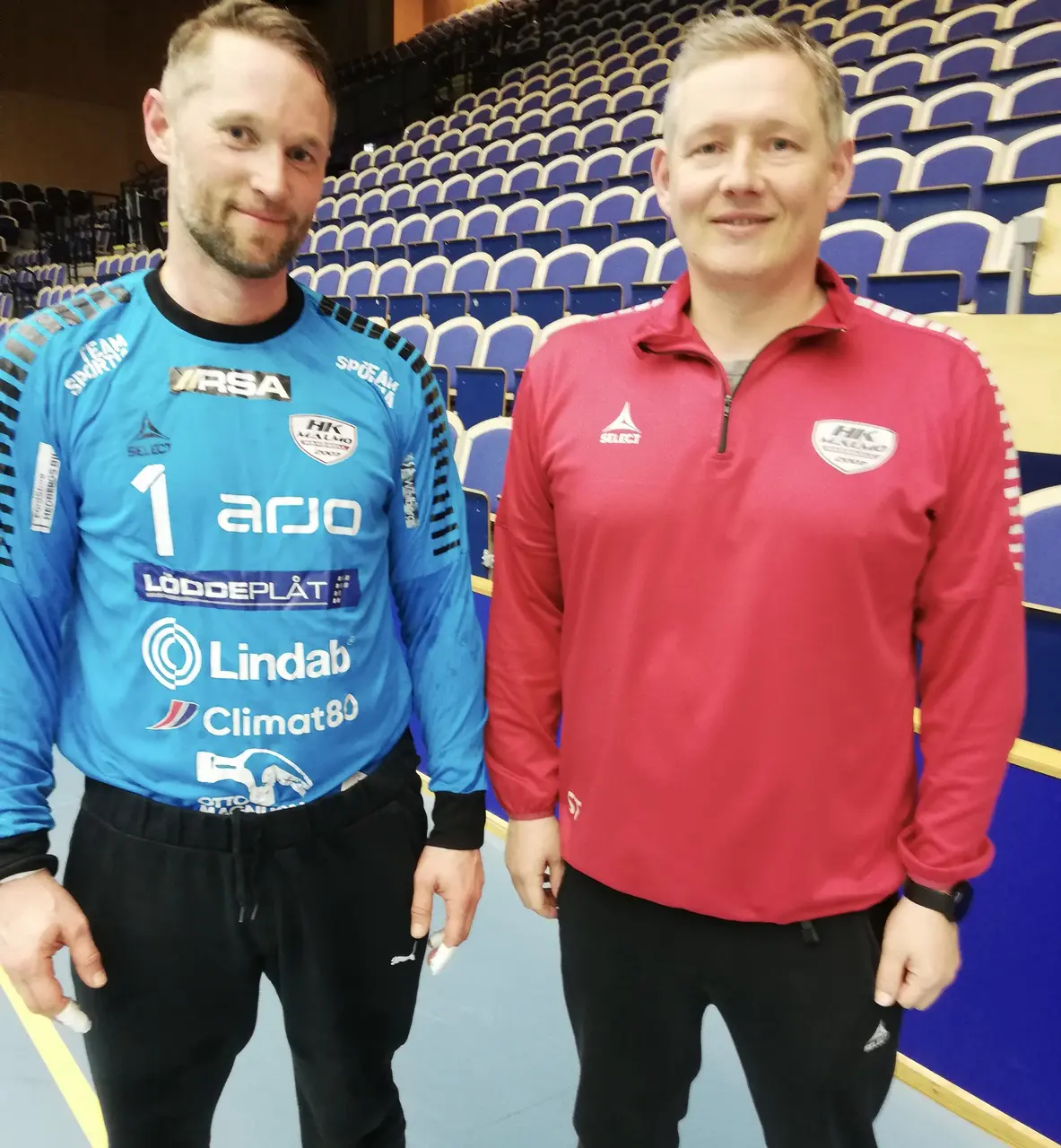 Torbjörn Jacobsson och tränare Stian