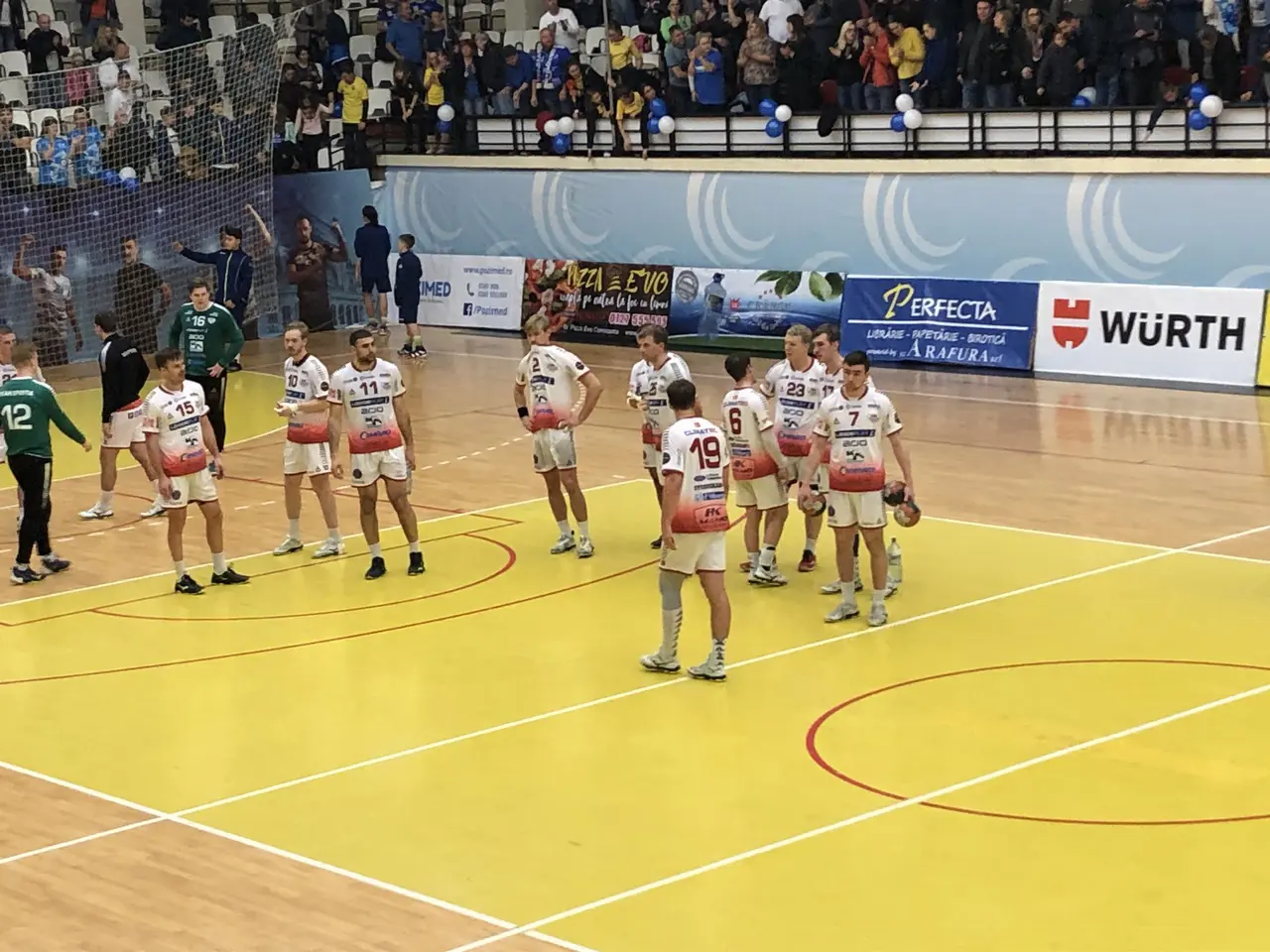 Besvikna spelare efter kvällens förlust