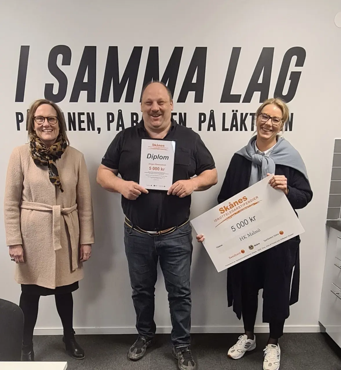 Anneli Wessman, Swedbank och Sanne Mårtensson, Sparbanksstiftelsen Skåne med Jörgen Rasmusson