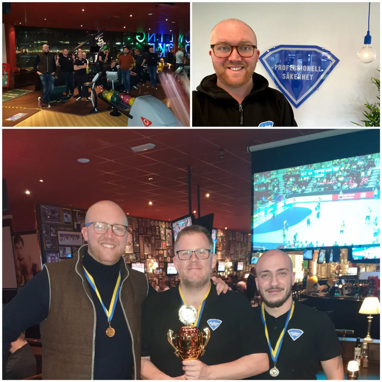 Collage från Nätverkets Kingatävling och bowlingmästerskap