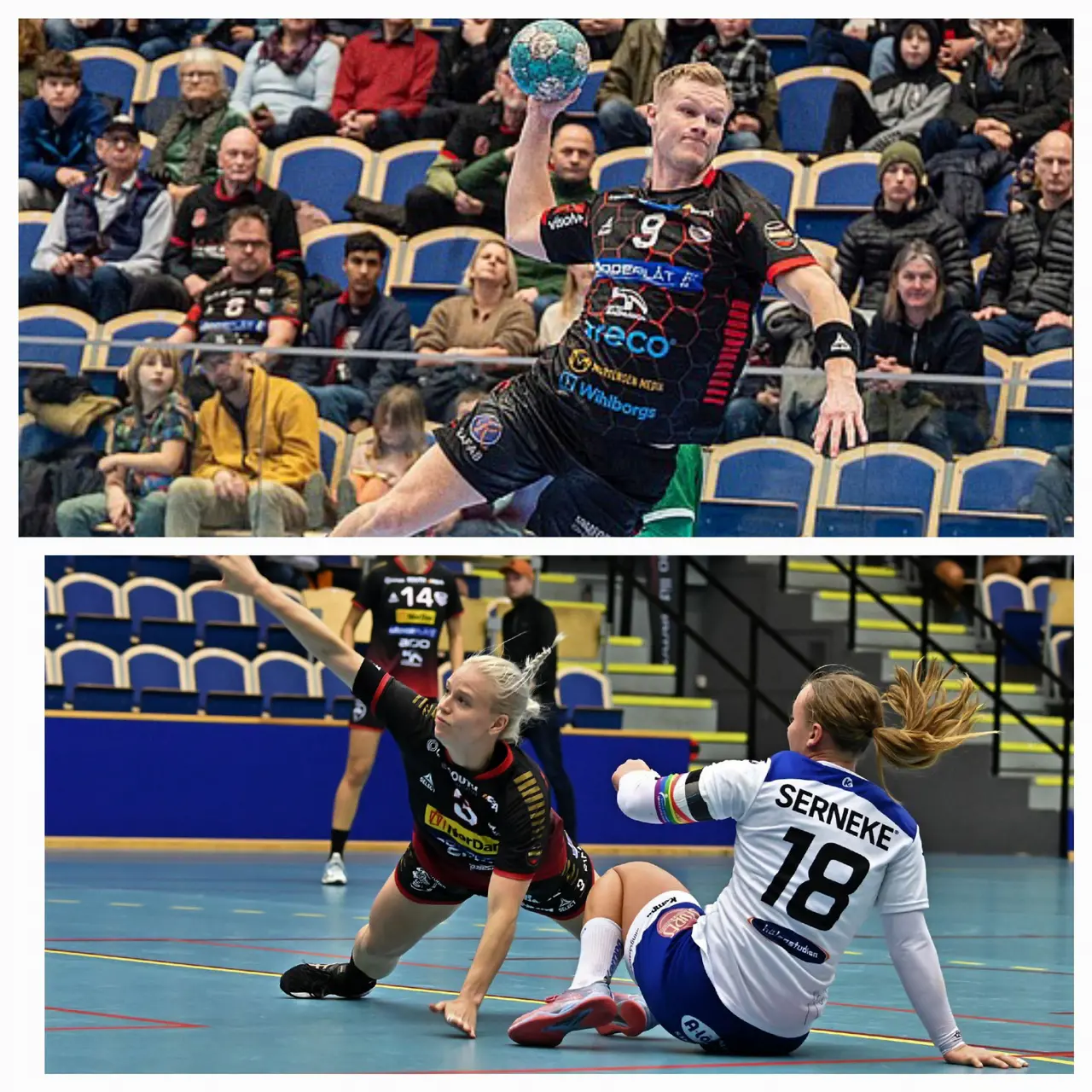 Anna Palmqvist och Adam Tumba in action. Adam fick dessutom pris som Matchens lirare