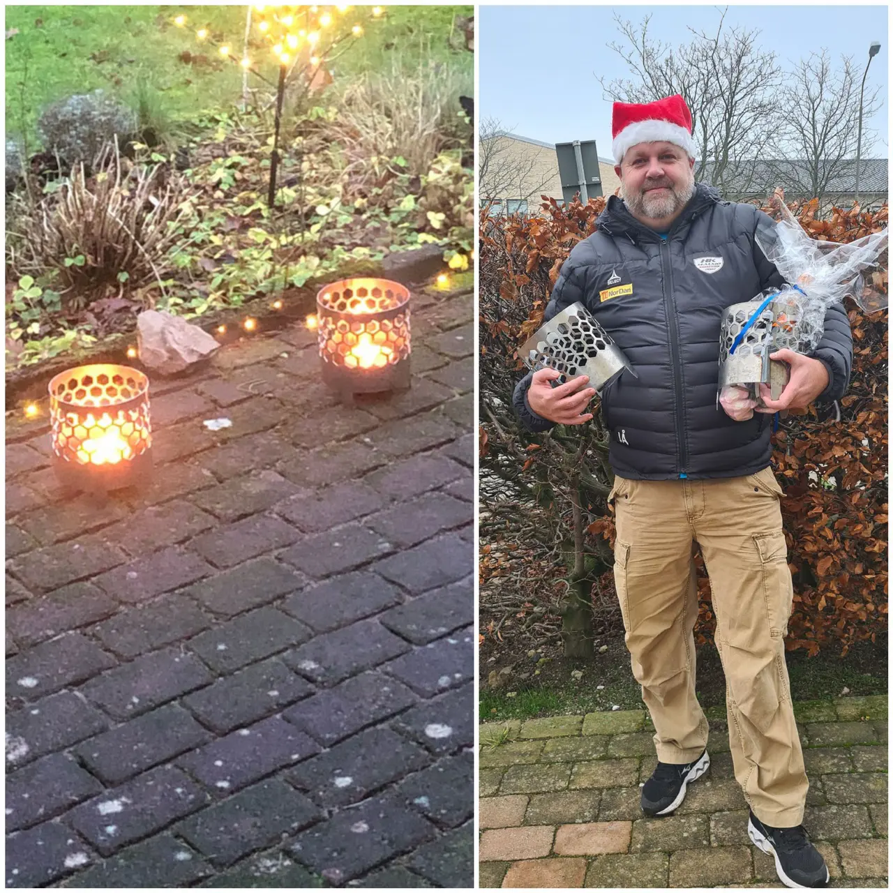 Den lycklige vinnaren i egen hög person Janne Åberg som till vardags arbetar som Lagerförman på Hjelm & Co men som också är vårt damlags mycket uppskattade Materialare, coolt va?