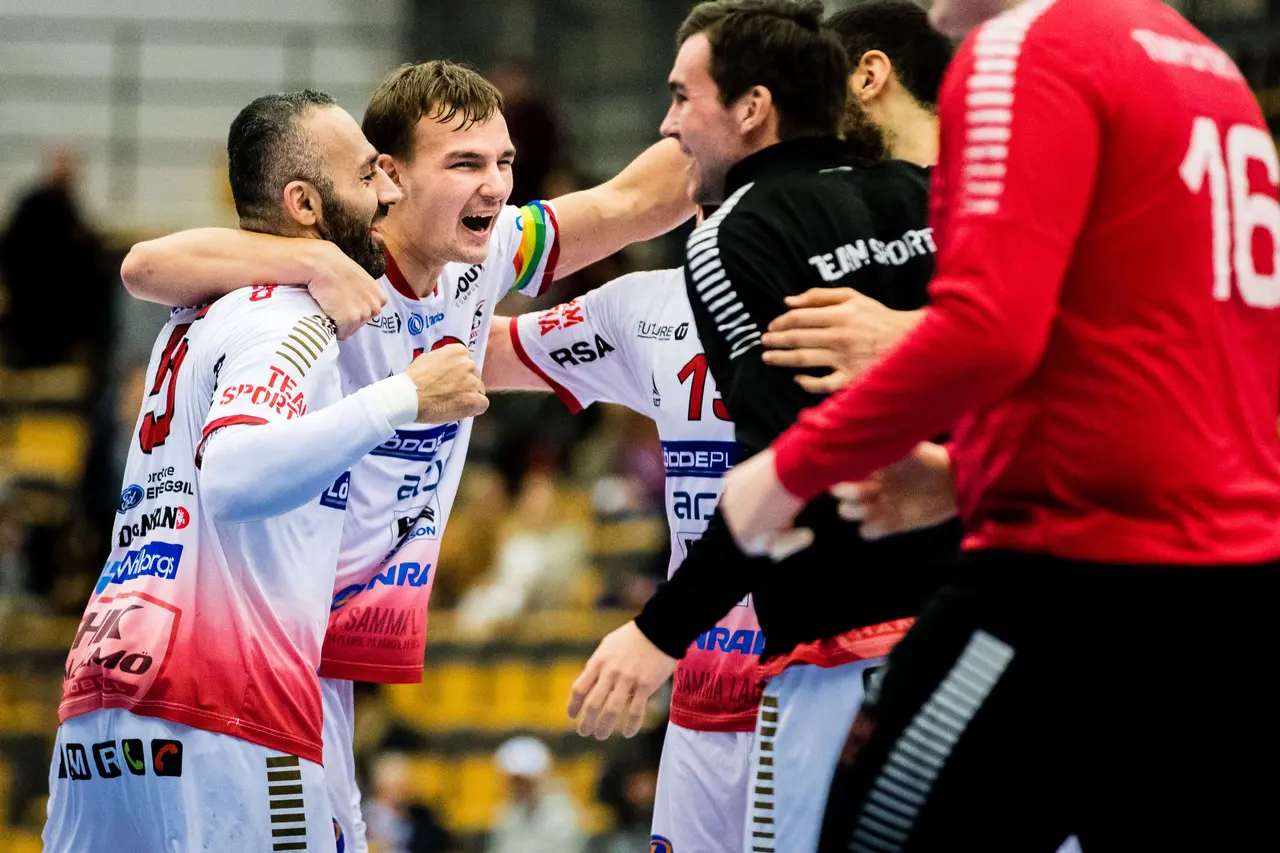 Jubel efter derbyvinsten Foto: Bildbyrån