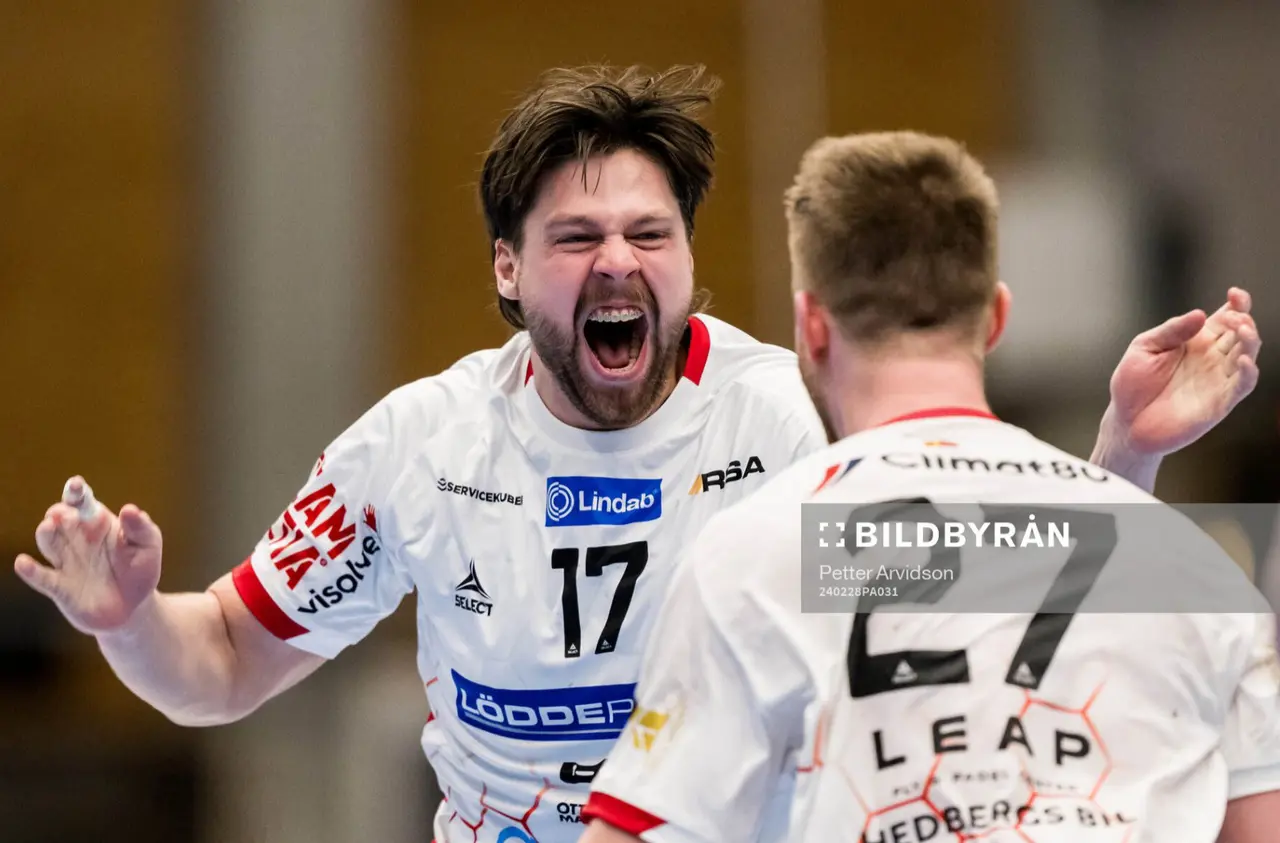 En hyfsat glad Arvid Johansson efter sitt avgörande mål mot Lugi i onsdags.