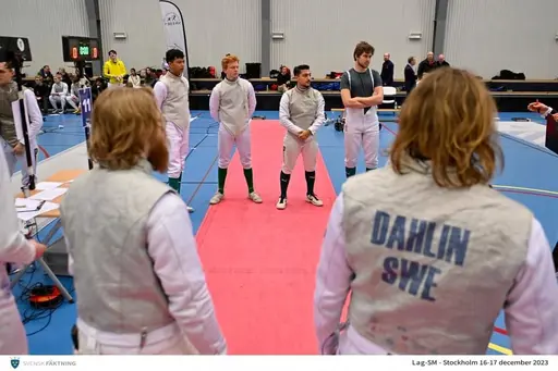 Silver på lag-SM 2023. Laget: Jordanis Papadopoulos, Viggo Mogensen, Hjalmar Raihle och Mose Bengtsson.
