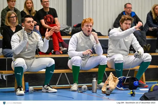 Silver på lag-SM 2023. Laget: Jordanis Papadopoulos, Viggo Mogensen, Hjalmar Raihle och Mose Bengtsson.