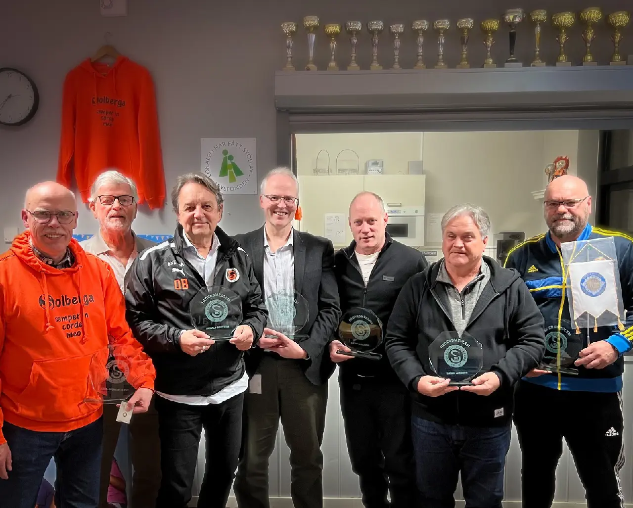 Från vänster: KG Flygt, Christer Bertling, Donald Boström, Magnus Lundgren, Björn Carlsson, Björn Larsson och Anders Norman