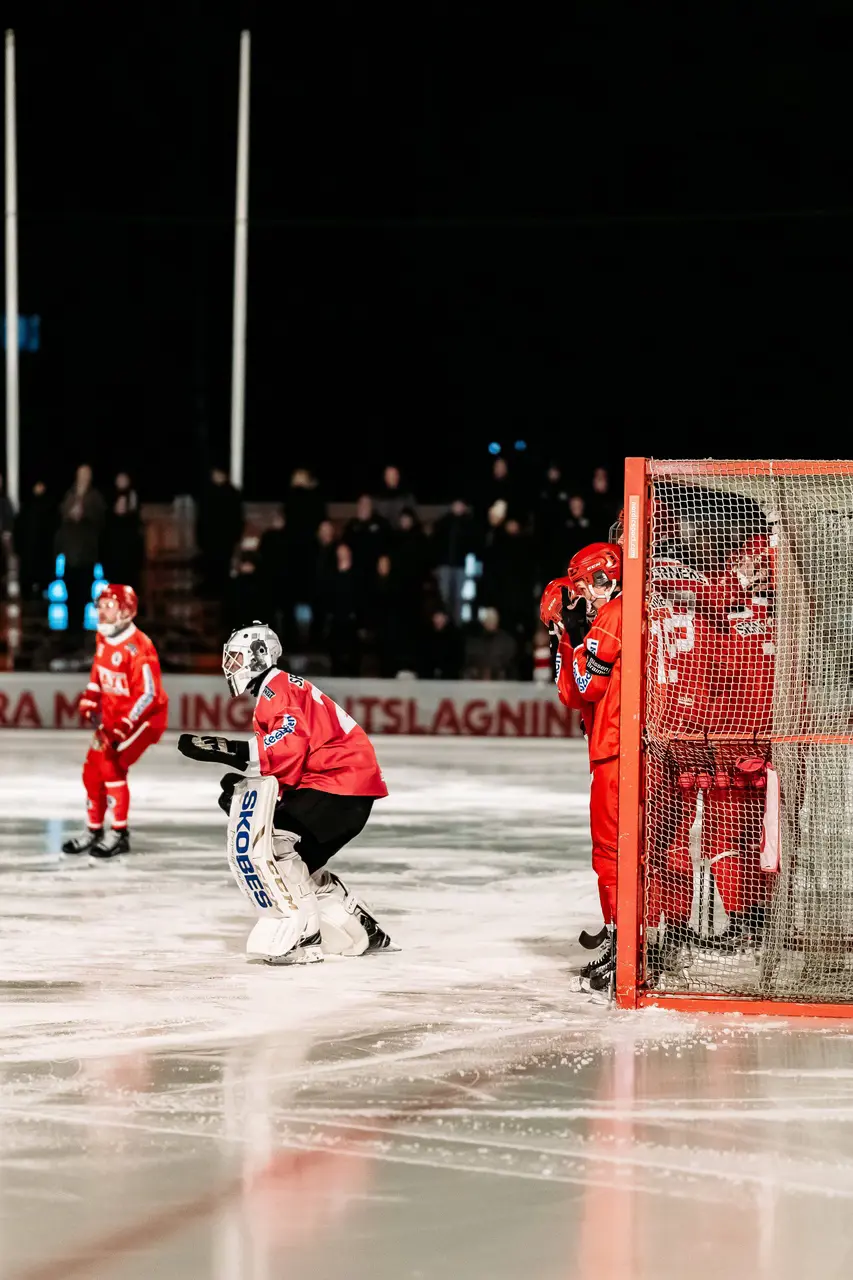 Bild från Gustavsberg-Borlänge i femte omgången av kvalserien till Allsvenskan.