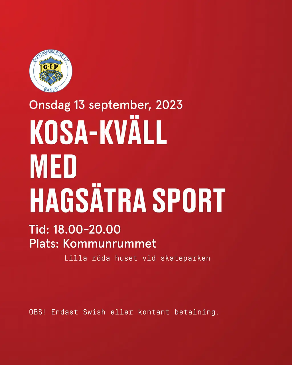 KOSA-kväll, 13 september 2023