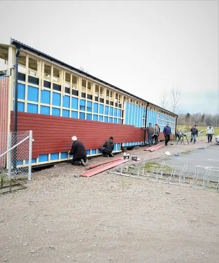 Våra syns våra flitiga veteraner i arbete med Material bodarna och medlems registret. 