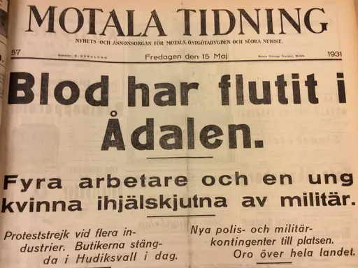 Utklipp början 30-talet Motala Tidning, jag hämtat från Föreningsarkivet i källaren nya brandstation.