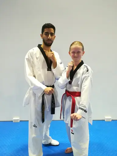 Motivationen flödar till att bli en ännu bättre Taekwondo utövare.