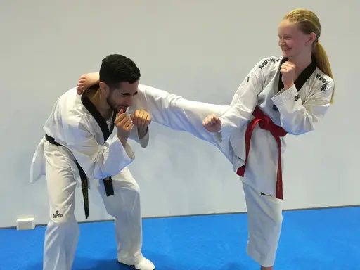 Motivationen flödar till att bli en ännu bättre Taekwondo utövare.