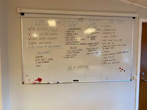 Patrik Fäldt gästade campen och pratade om vikten att sova, vila och äta. U9 i full action på isen! Regelverk sattes upp och ett antal samarbetsövningar genomfördes.
