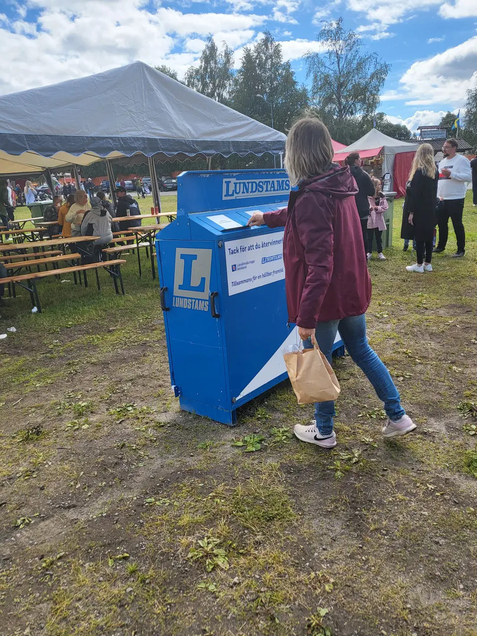 Länsförsäkringar Jämtland sponsrade med miljöstationen som användes flitigt under Dunderveckan.