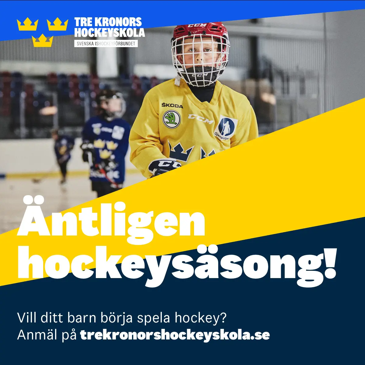 Barn som spelar hockey