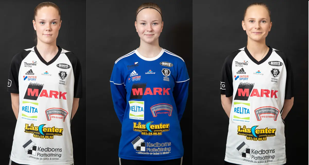 Matilda, Amanda och Liwa är alla uttagna i landslaget. Foto: Jim Ahlerup