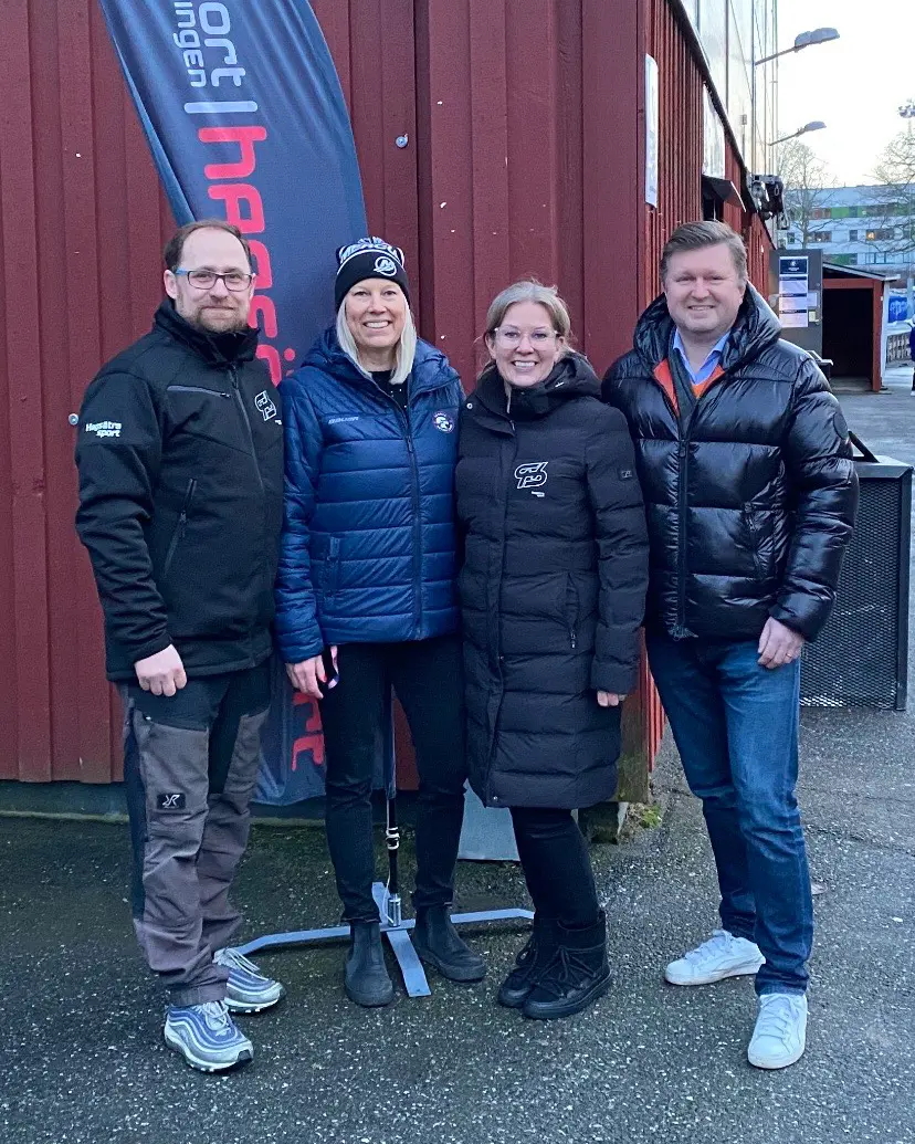 fr.v. Mikael Erneving, Tina Plog, Frida Magnusson och Ulf Ohlfeldt