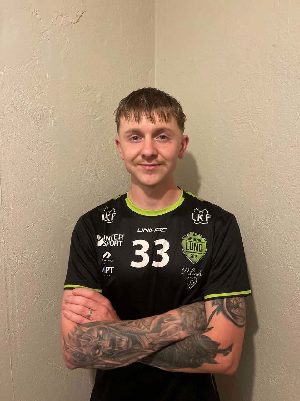 Oliwer Söderberg Eklund är ny i IBK Lund! Fotograf: Okänd men troligtvis fästmön.