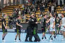 Foto #PatrikPalm Tidigare målvaktskollegor i div 1, nu kombattanter i SSL, #50 Hugo Prahl IBK Lund och #45 Gustav Sundqvist. Linköping IBK.