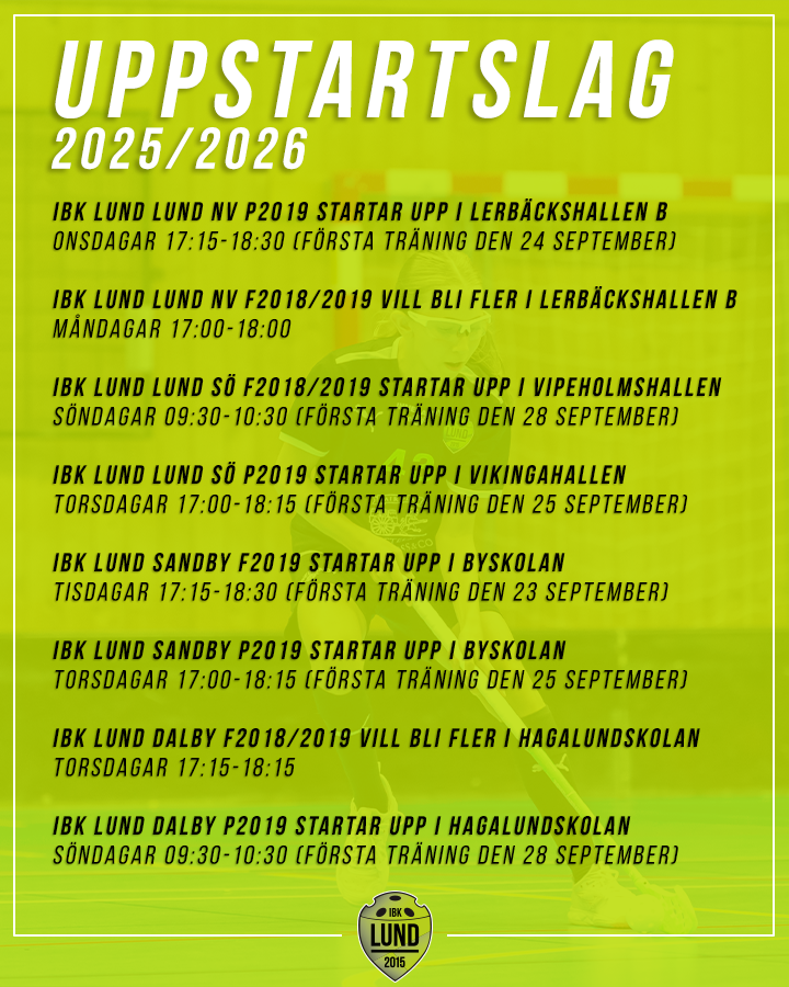 Uppstart av träningsgrupper 2025