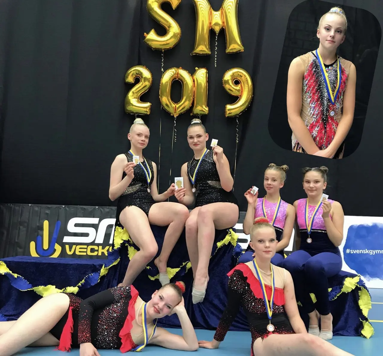 Från vänster: Tuva A, Amelia O, Ida A, Matilda W, Alva WR, Lisa A & Nikolija P
