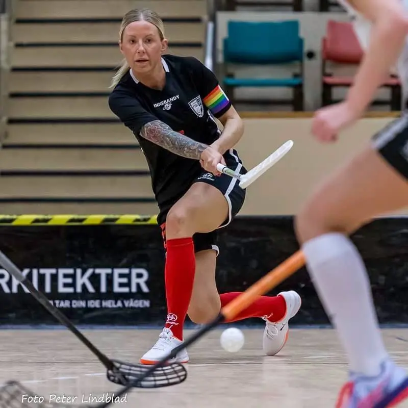 Damlaget kapten Rebecca Mårtensson gjorde imponerande nio poäng i matchen mot Lönsboda IBK. Foto: Peter Lindblad