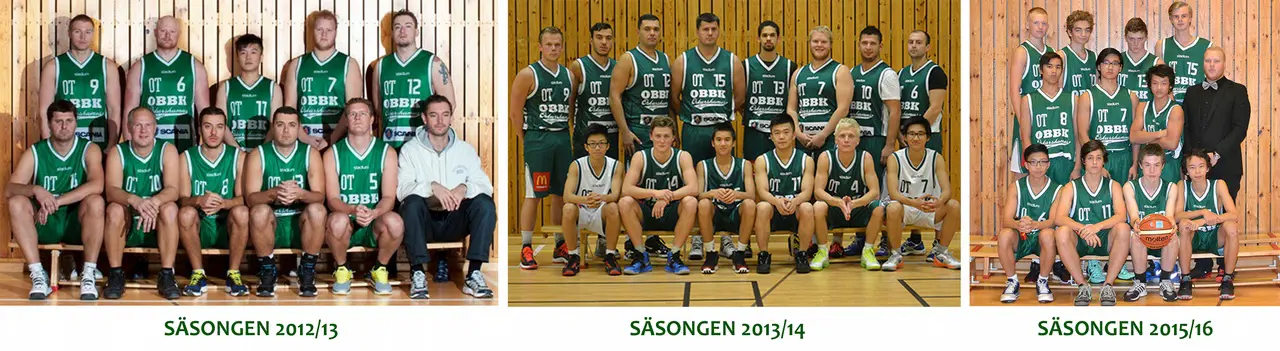 Lagfoton från OBBKs tre senaste säsonger med herrlag, kanske dyker några av dem upp igen?