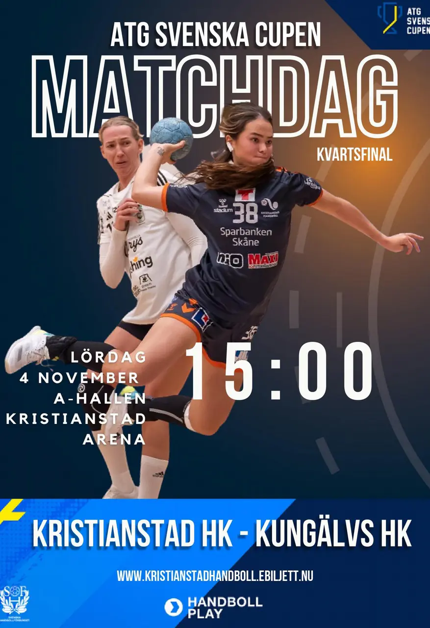 Matchannons i Kristianstadsbladet inför cupreturmatchen hemma mot Kungälvs HK.