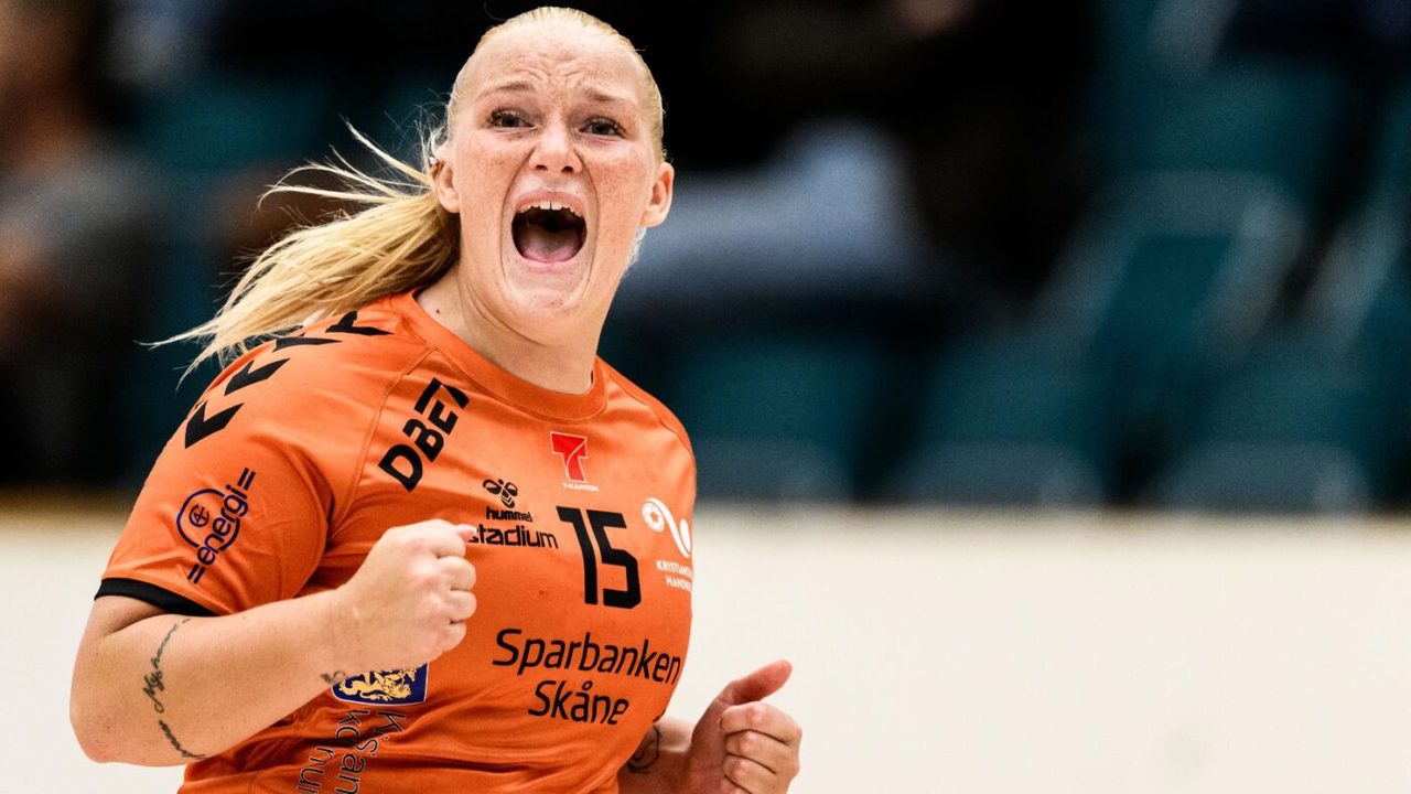 Tilda Colleen med in bild från Handbollsligans referat.