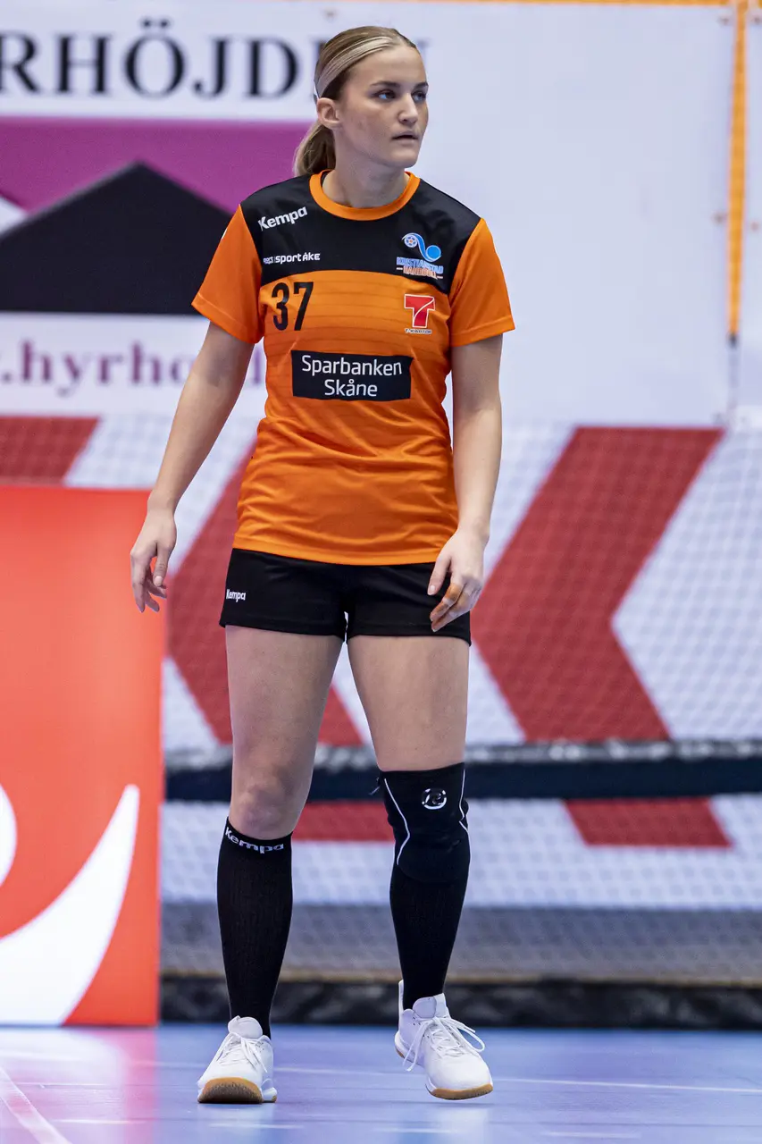 Amanda Kullenberg i första matchen för Kristianstad Handboll. Foto; Nisse Nilsson