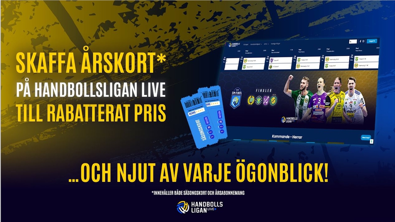Missa inte årets Handbollspaket, live på hemmaplan och streaming via skärm!
