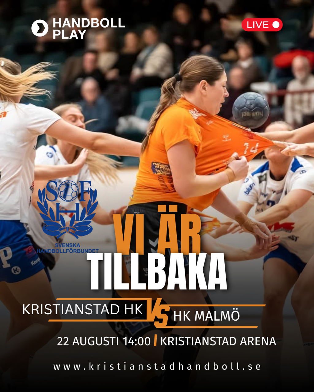 Alla matcher sänds via Handboll Play.
