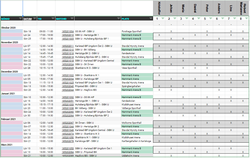 Spelschema