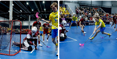 Samuel i action under VM där ett VM silver bärgades.Fotograf: Per WIklund