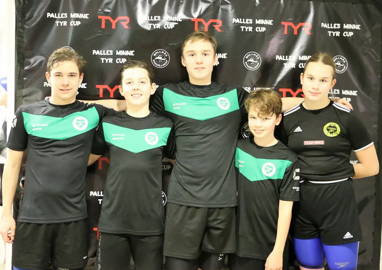 Gustaf Sandström, Sebastian Pettersson, Anton Sölveskog, Gustav Hedin och Agnes Jonasson