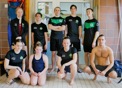 Anton, Gustaf, Gustav, Sebastian, Linn, Linus, Minna, Eva och Siri. Ledare: Amanda.