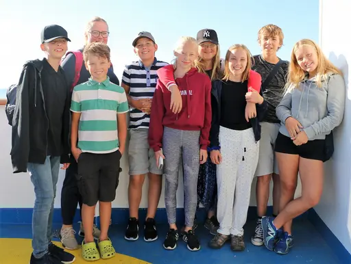 Träningsläger på Godby, Åland tillsammans med Bollnäs och Söderhamns simsällskap. 13-17/8-2018. Deltagare från HSS: Sebastian, Gustav, Alva, Linus, Linn, Lovisa, Karin och Oskar