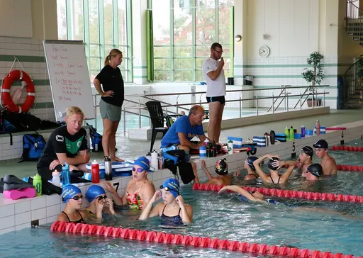 Träningsläger på Godby, Åland tillsammans med Bollnäs och Söderhamns simsällskap. 13-17/8-2018. Deltagare från HSS: Sebastian, Gustav, Alva, Linus, Linn, Lovisa, Karin och Oskar