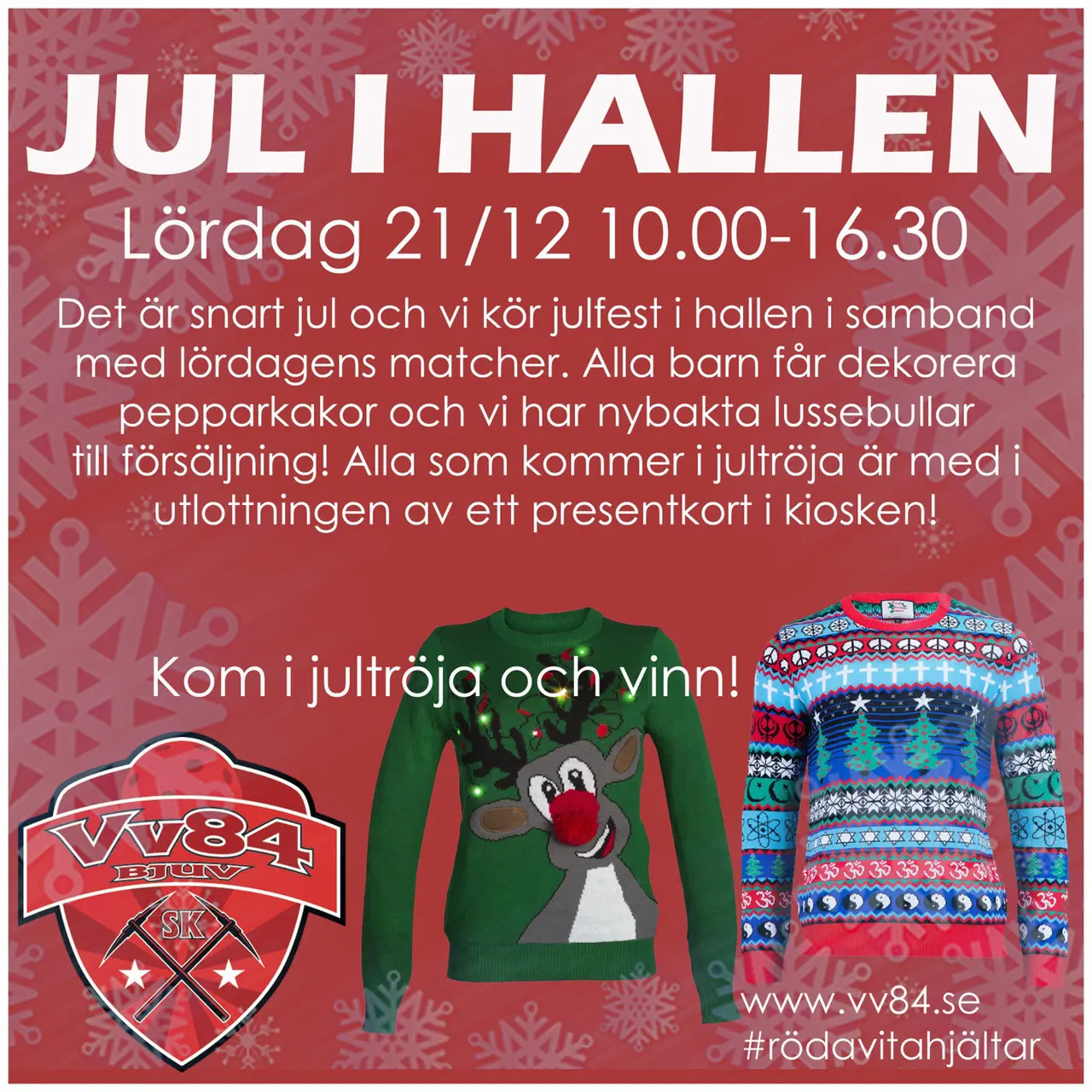 Klä dig gärna i jultröja!