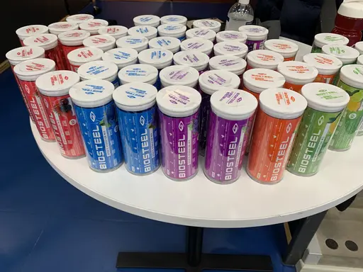 Nöjda spelarna får varuprover av Biosteel