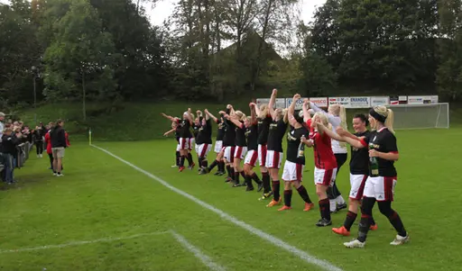 Efter matchen mot Grönahög firades seriesegern