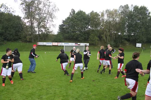 Efter matchen mot Grönahög firades seriesegern