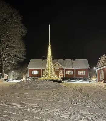 Julstämning på Farsta Gård, den 15 december 2022. Foto: Helena Olsson