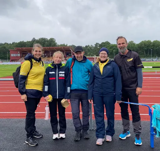 Funktionärerna: Linda, Elin F, Mikael, Karin L och Marcus.
